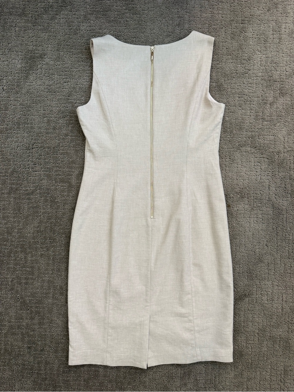 EUC WHBM Beige Shift dress, Size 8 - Picture 2 of 7